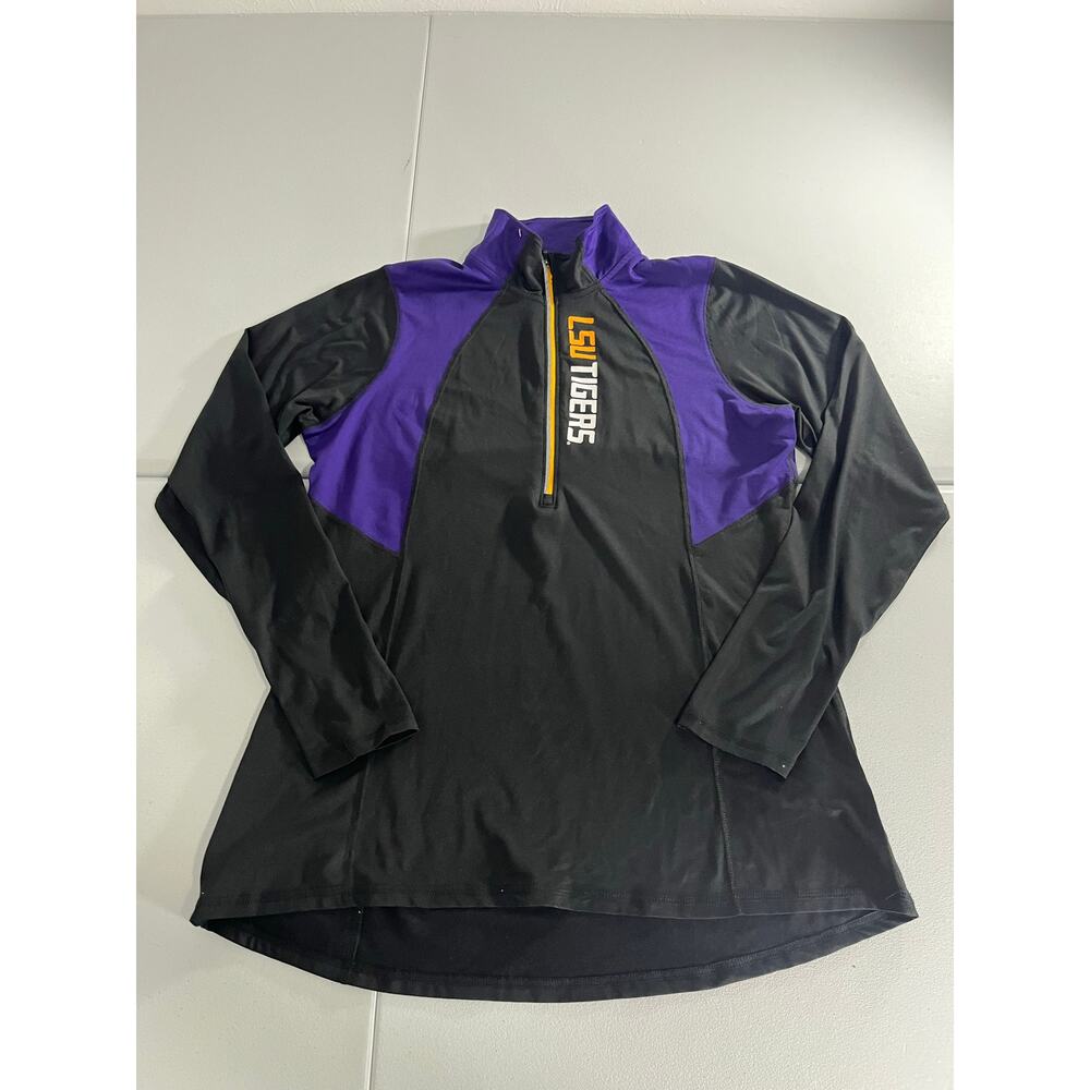 LSU Qaurter zip long sleeve light weight sweater size XL